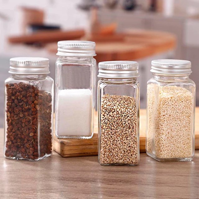 Best Glass Spice Jars Bottles 4oz Empty Square Spice Containers with Shaker  Lids Manufacturer and Factory