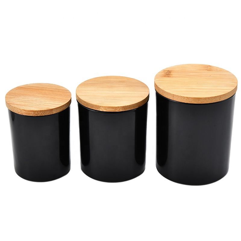 Glass Candle Jars with Logo Wooden Lids from China 